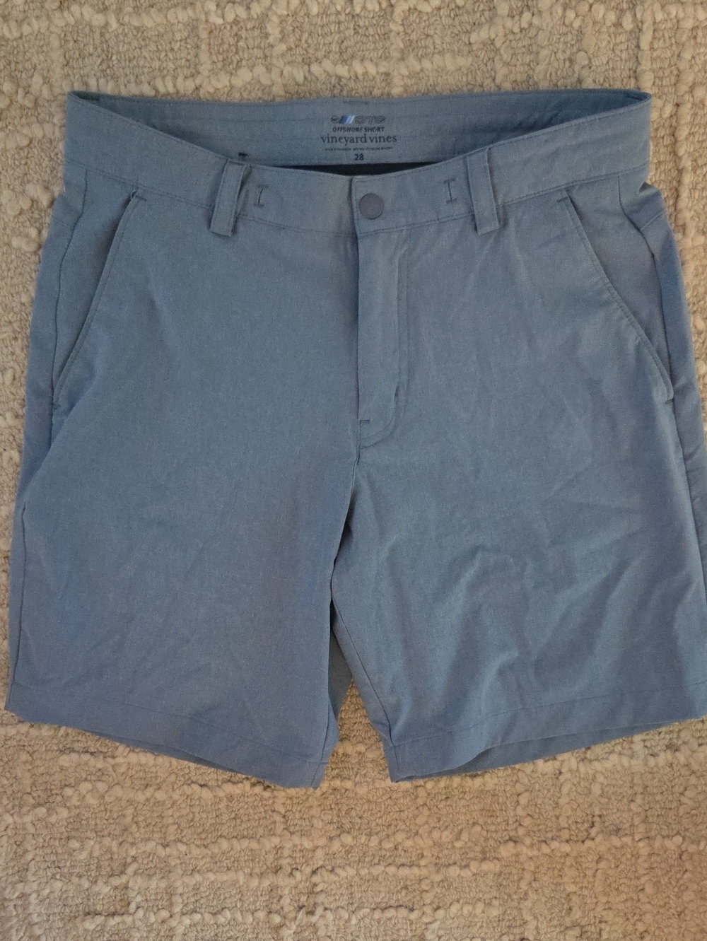 Vineyard Vines Men's OTG Offshore Hybrid Performance Shorts - Heather Blue Sz 28